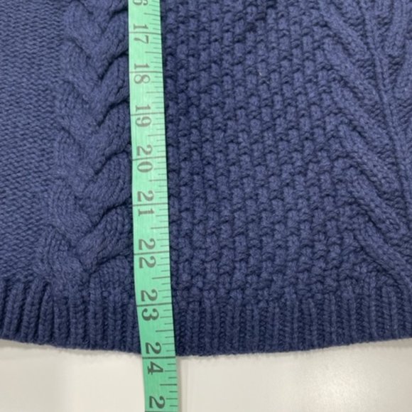 BANANA REPUBLIC Deep Navy Cable Knick Thick Sweater BNWT~ Size Large - Picture 9 of 14